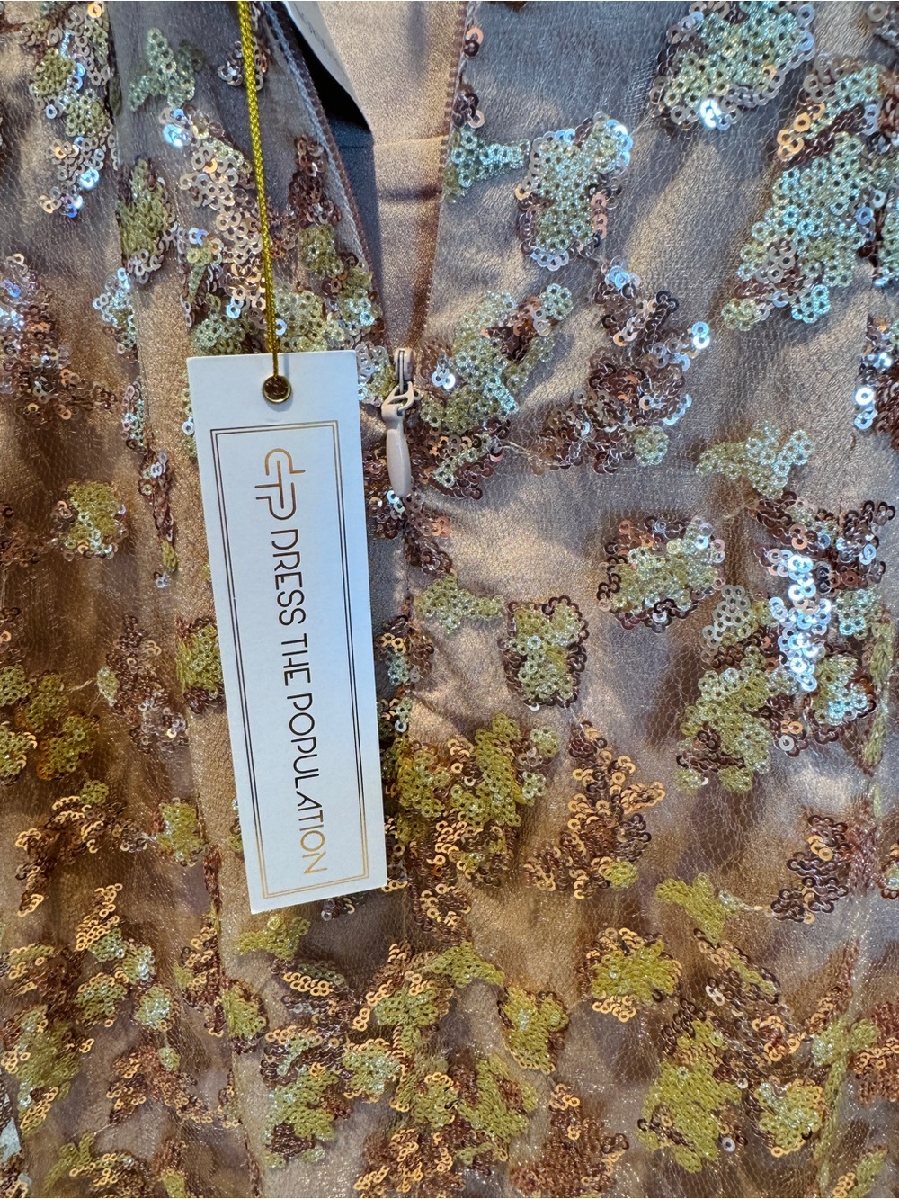 Dress the Population Sequin Blush Gold Dress - Picture 7 of 11